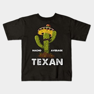 Vintage mexico cactus tshirt funny gift nacho average texan Kids T-Shirt